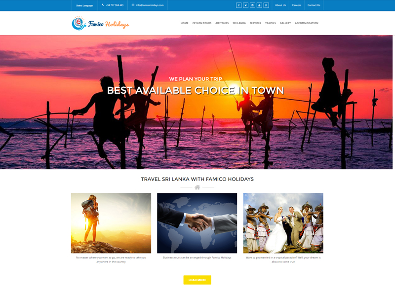 Famico Holidays Website.